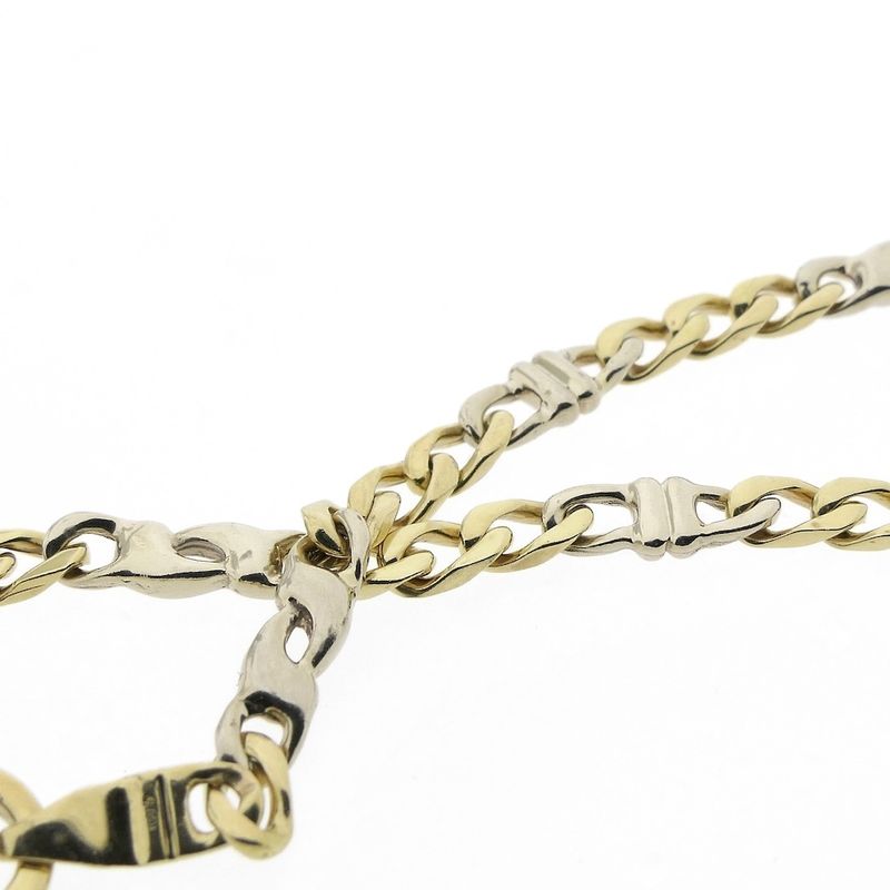 Image 4 of Two-tone gold gourmet link chain