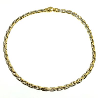 Image 2 of Two-tone gold fantasy link necklace | 41 cm