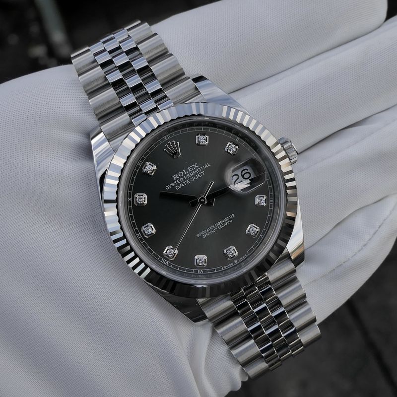 Image 21 of Rolex Datejust 41mm 'Rhodium Diamond Dial' 126334; Automatic men's watch
