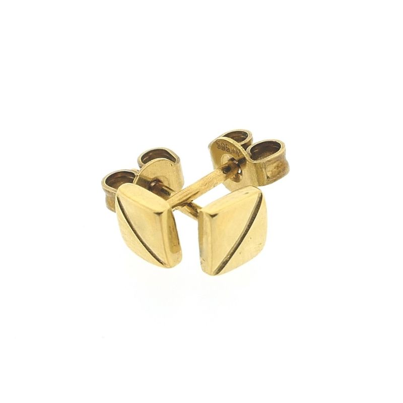 Image 4 of Gold detailed stud earrings