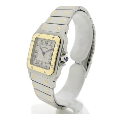 Image 2 of Cartier Santos Galbee; Gold/steel unisex watch