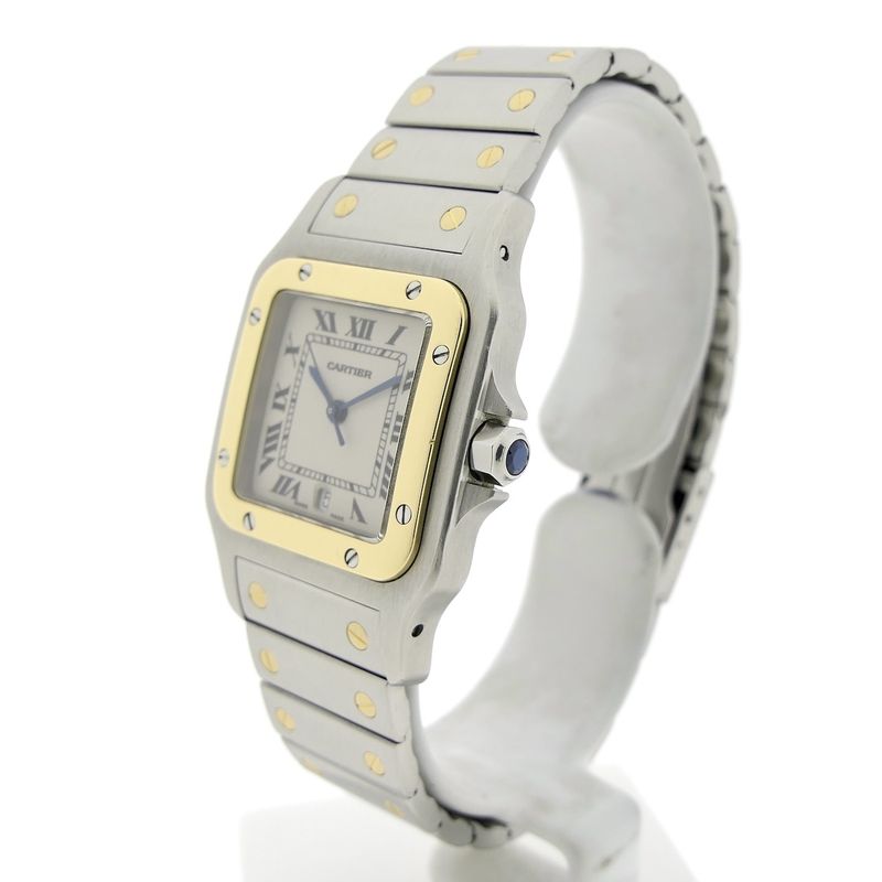 Image 2 of Cartier Santos Galbee; Gold/steel unisex watch