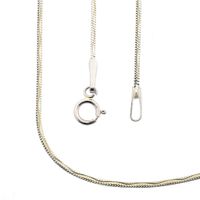 Two-tone square snake link necklace | 51.5 cm