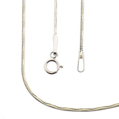 Image 1 of Two-tone square snake link necklace | 51.5 cm