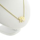 Image 3 of Two-tone gold necklace with fixed pendant and diamonds; 0.03 ct.
