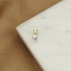 Image 2 of Gold minimalist pendant with zirconia