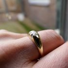 Image 8 of Gold solitaire ring with diamond | 0.16 ct.