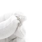 Image 9 of 18 kt white gold faceted square stud earrings