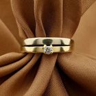 Image 2 of Bicolor Gold Ring with Diamond; 0.11 ct.