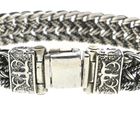 Image 3 of Silver Wide Fantasy/Fox Tail Link Bracelet