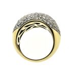 Image 5 of Gold cocktail ring with white and champagne diamonds; 3.39 ct.