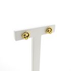 Image 3 of Gold button stud earrings