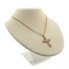 Image 7 of Gold pendant of a cross with diamond; 0.31 ct.