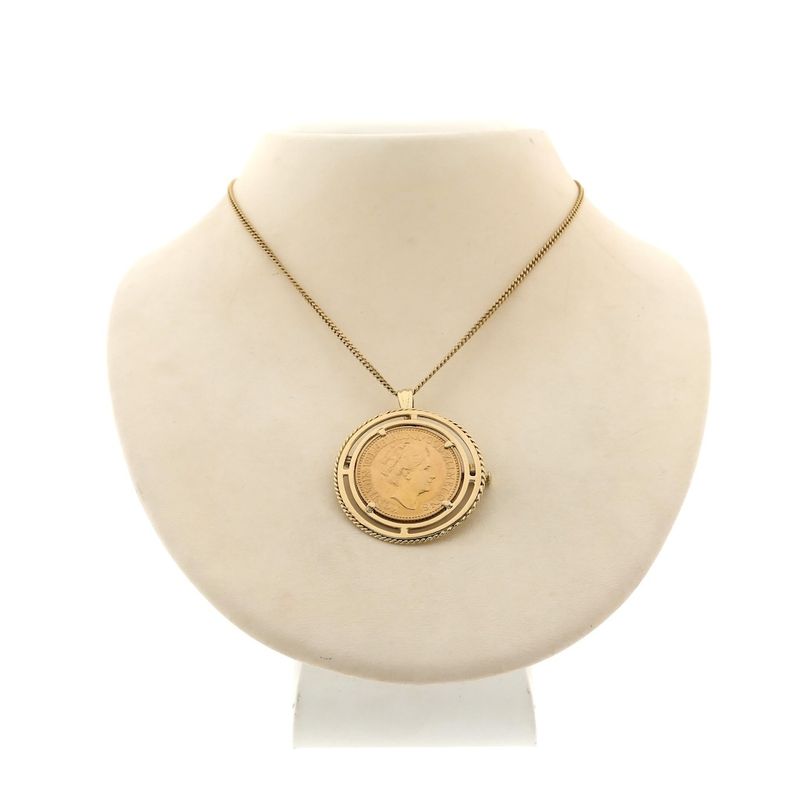 Image 7 of Gold pendant/brooch of a 10-guilder coin; Queen Wilhelmina 1925