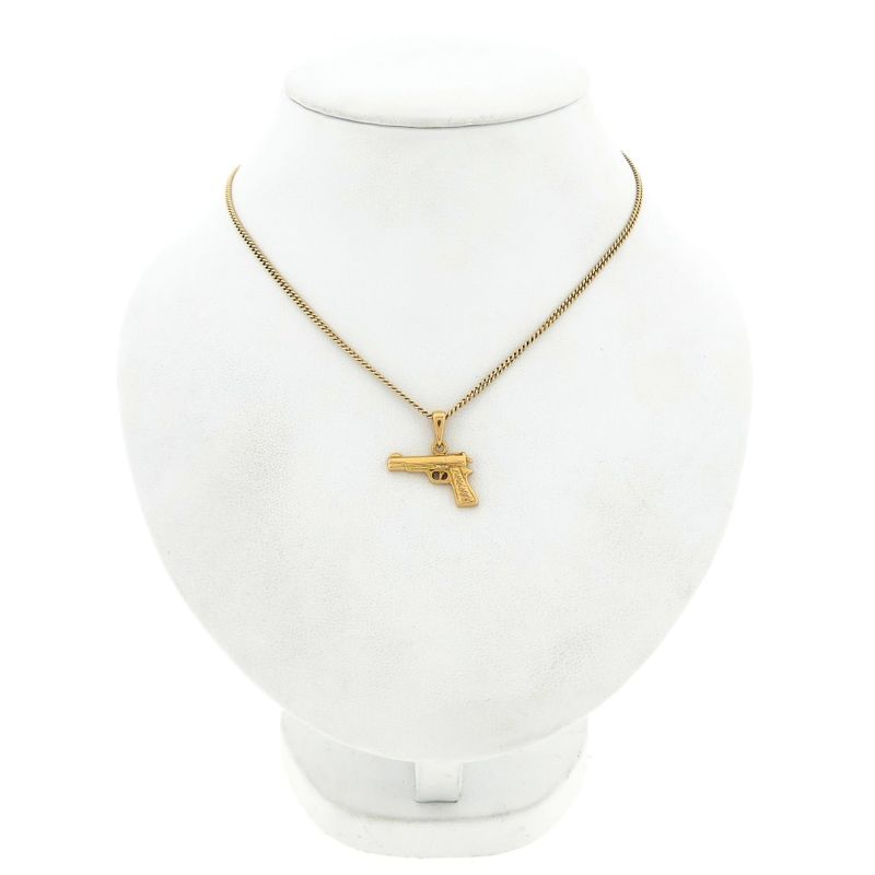 Image 4 of 18K Gold Pistol Pendant