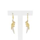 Image 1 of 8-karat bicolor parrot earrings