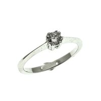 18 carat white gold solitaire ring with 0.14 ct diamond.
