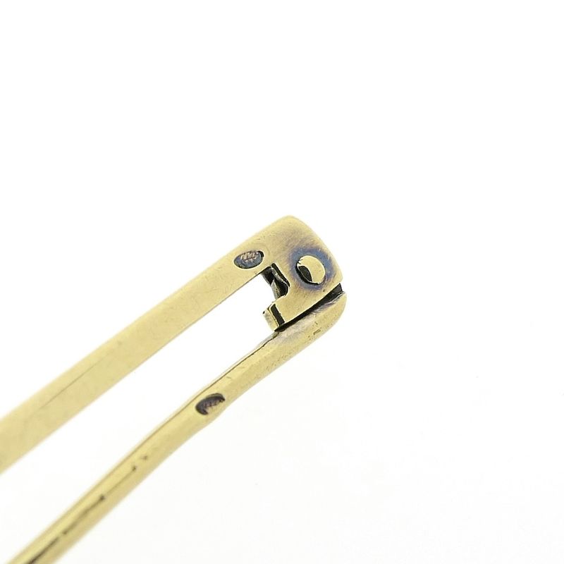 Image 7 of Vintage long gold brooch with opal and ruby