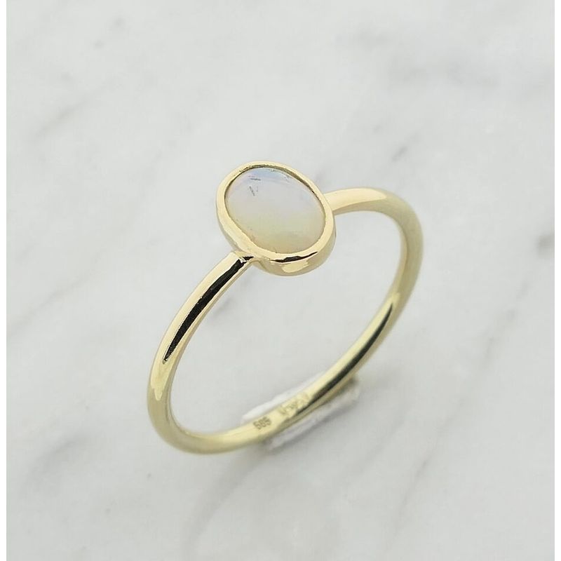 Image 1 of Gold ring with precious opal