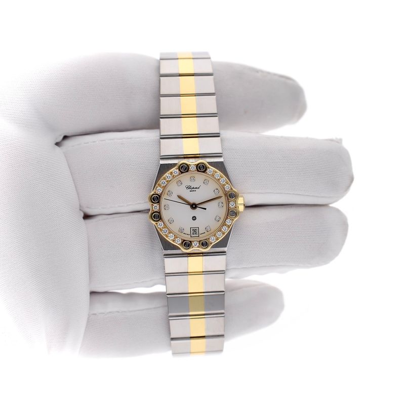 Image 16 of Chopard St. Moritz 8024; 18k Gold/Steel Women’s Watch with Diamonds