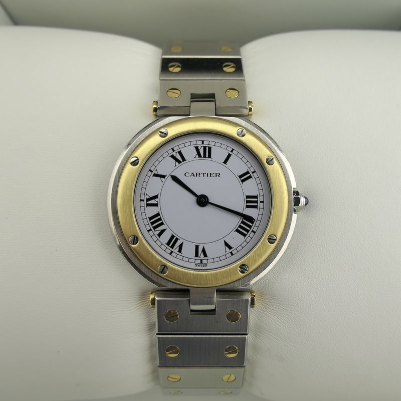 Image 21 of Cartier Santos Ronde 32mm 8191; 18k. Gold/steel watch