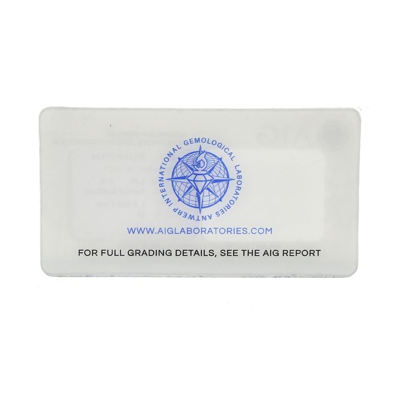 Image 4 of 1.00 ct. Brilliant cut diamond; Color I; Quality I2 + AIG Certificate