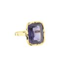 Image 4 of 14K Yellow Gold Ring with Purple Gemstone; Size 17.25