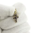 Image 7 of Gold cross pendant with garnet stones