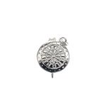 Image 3 of Silver charm of a dartboard with arrow