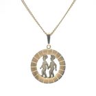 Image 3 of Gold zodiac sign pendant; Gemini