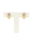 Image 1 of Gold stud earrings with diamond; 0.01 ct.