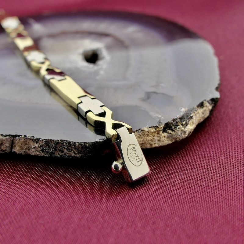 Image 8 of Two-tone fantasy link bracelet; Men | 20 cm