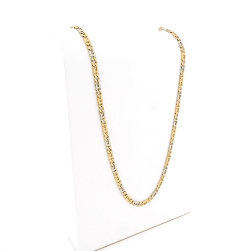 Image 4 of Bicolor Gold Marine Link Necklace
