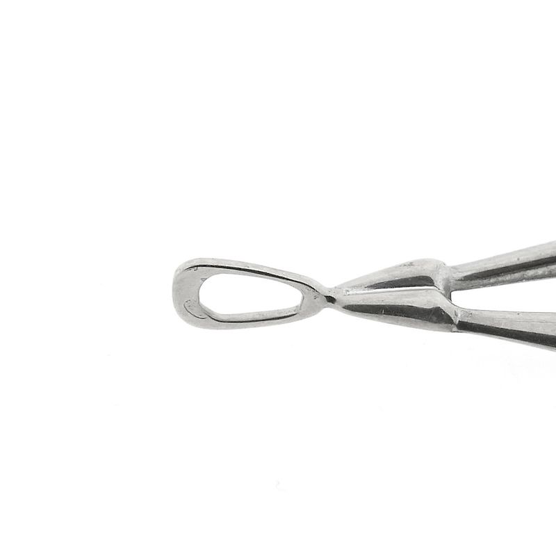 Image 5 of Subtle white gold pendant with 0.005 ct diamond.