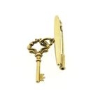 Image 5 of Gold brooch with vintage skeleton key