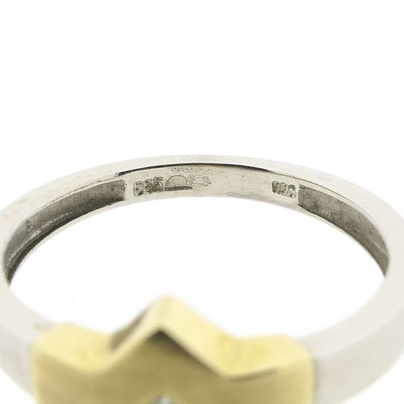 Image 6 of Two-tone gold ring with diamond