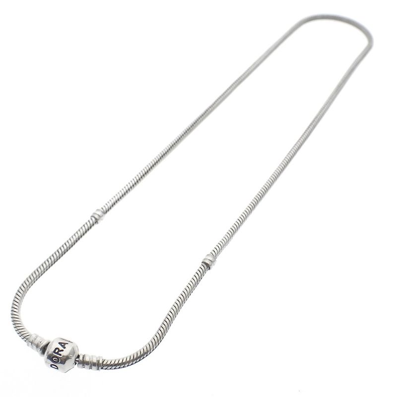 Image 4 of Pandora necklace; Silver; Snake Chain | 46.5 cm