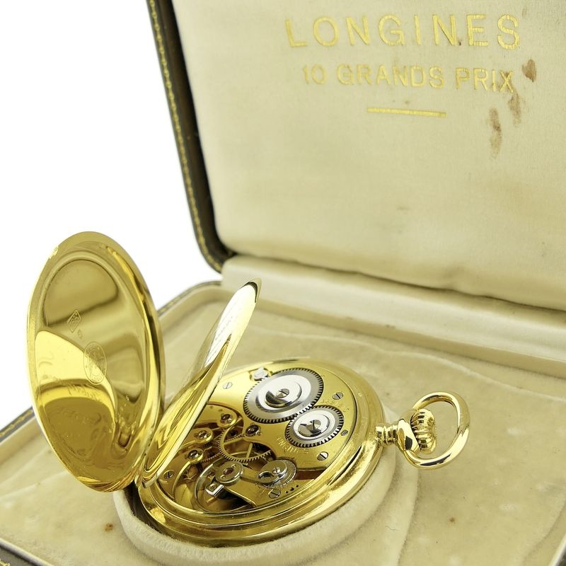 Image 11 of Longines '10 Grand Prix'; Antique 18k gold pocket watch
