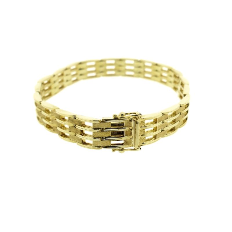 Image 3 of Gold tank link bracelet.
