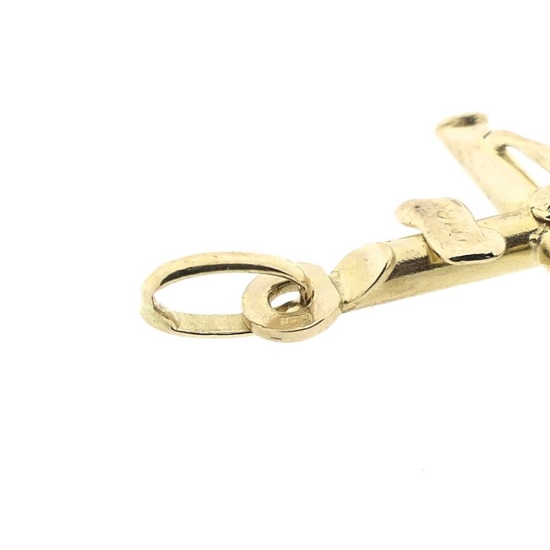 Image 4 of Gold pendant of a cross with corpus | INRI