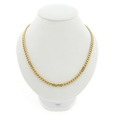 Image 1 of Gold gourmet link chain | 60.5 cm