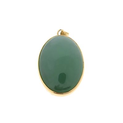 Image 1 of 18 carat gold pendant with aventurine