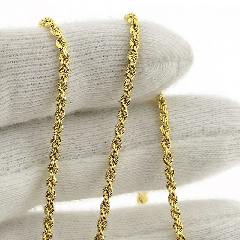 Image 3 of 18K Gold Twisted Link Chain | 50cm