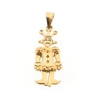 Image 1 of Gold pendant of a dancing jester