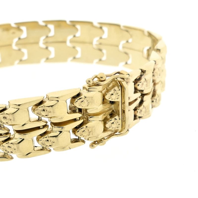 Image 4 of Gold wide fantasy link bracelet