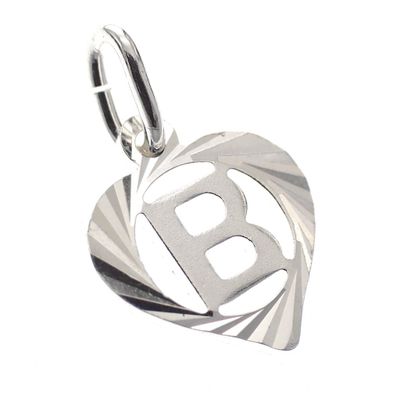 Image 2 of Silver charm; Letter B