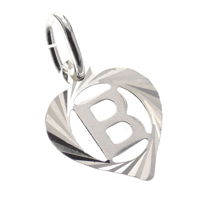 Image 2 of Silver charm; Letter B
