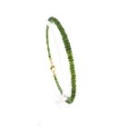 Image 1 of Peridot beaded bracelet with gold clasp | 20.5 cm
