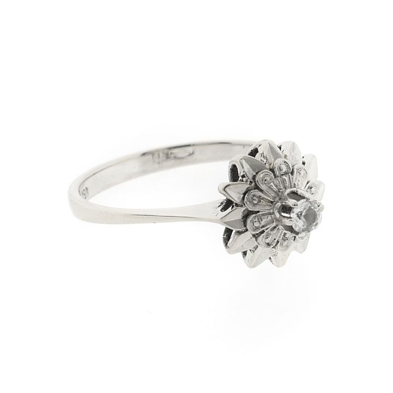 Image 6 of White gold entourage ring with zirconia