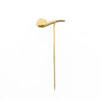 Gold lapel pin, tie pin | Pipe